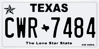 TX license plate CWR7484