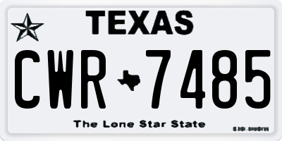 TX license plate CWR7485