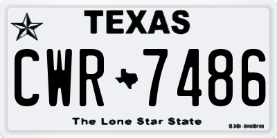 TX license plate CWR7486