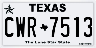 TX license plate CWR7513