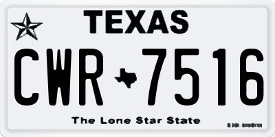 TX license plate CWR7516