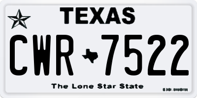 TX license plate CWR7522