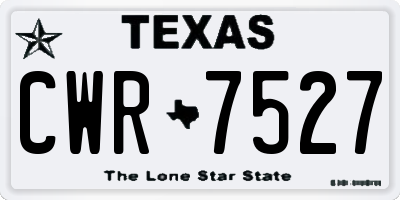 TX license plate CWR7527