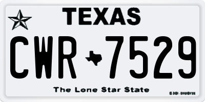 TX license plate CWR7529