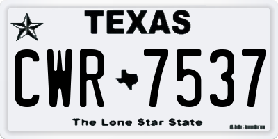 TX license plate CWR7537