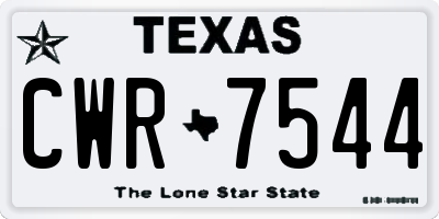 TX license plate CWR7544