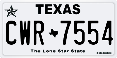 TX license plate CWR7554