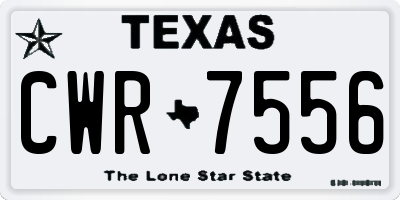 TX license plate CWR7556