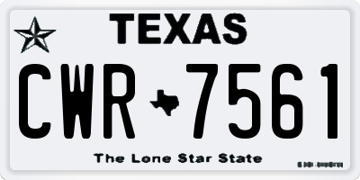 TX license plate CWR7561
