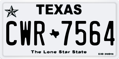 TX license plate CWR7564