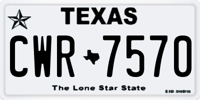 TX license plate CWR7570