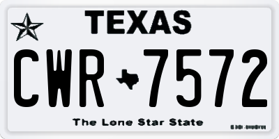 TX license plate CWR7572