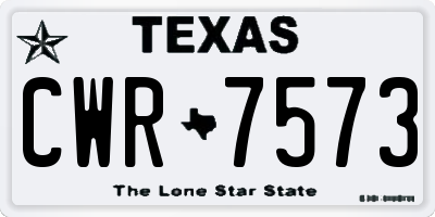 TX license plate CWR7573