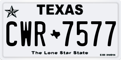 TX license plate CWR7577