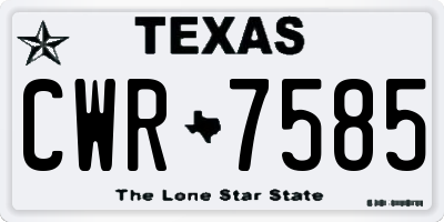 TX license plate CWR7585