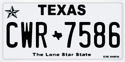 TX license plate CWR7586