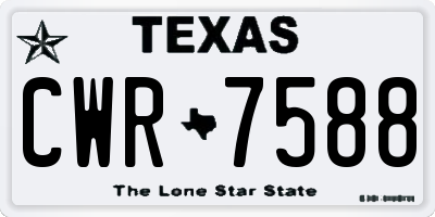 TX license plate CWR7588