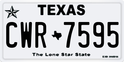 TX license plate CWR7595
