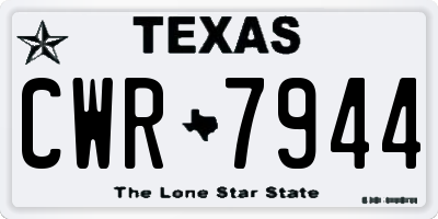 TX license plate CWR7944