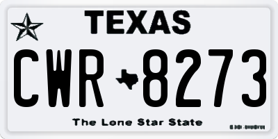 TX license plate CWR8273
