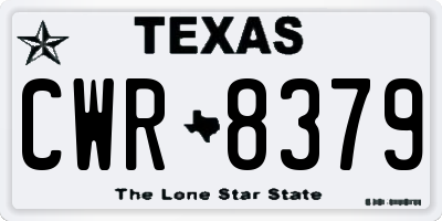 TX license plate CWR8379