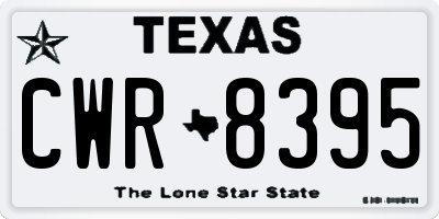 TX license plate CWR8395