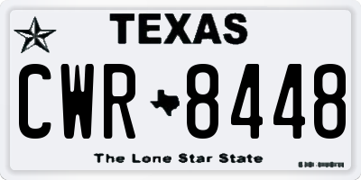 TX license plate CWR8448