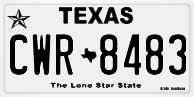 TX license plate CWR8483