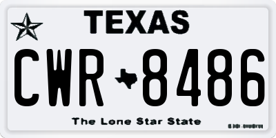 TX license plate CWR8486