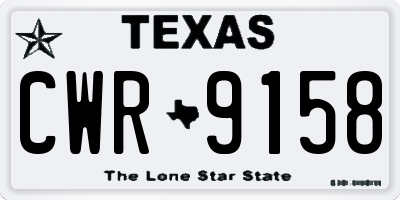 TX license plate CWR9158