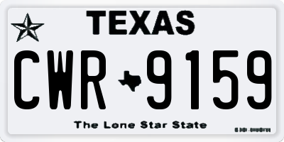 TX license plate CWR9159