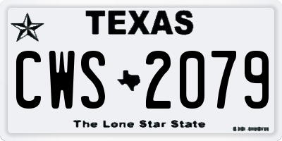 TX license plate CWS2079