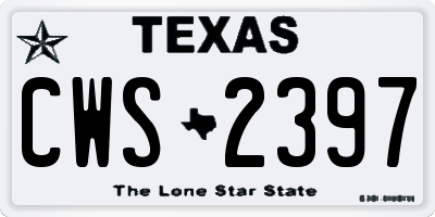 TX license plate CWS2397