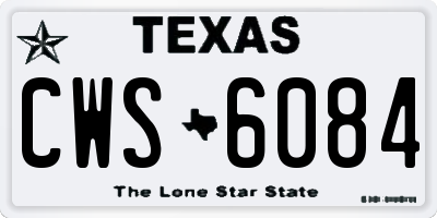 TX license plate CWS6084
