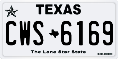TX license plate CWS6169