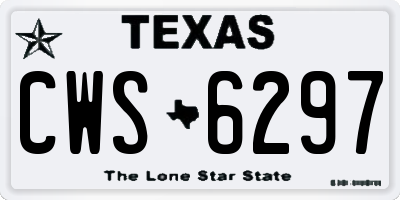 TX license plate CWS6297