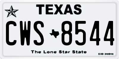 TX license plate CWS8544