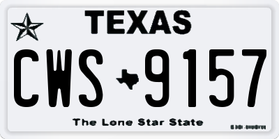 TX license plate CWS9157