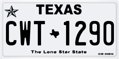 TX license plate CWT1290