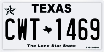 TX license plate CWT1469