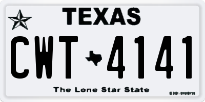 TX license plate CWT4141