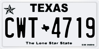 TX license plate CWT4719