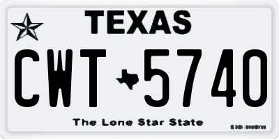 TX license plate CWT5740