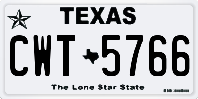 TX license plate CWT5766