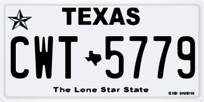 TX license plate CWT5779