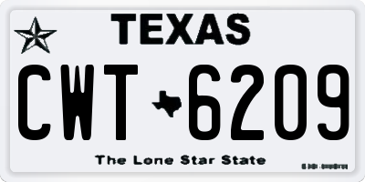 TX license plate CWT6209