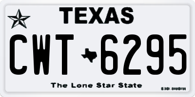 TX license plate CWT6295