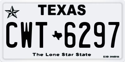 TX license plate CWT6297