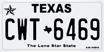 TX license plate CWT6469