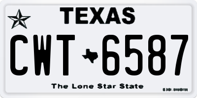 TX license plate CWT6587